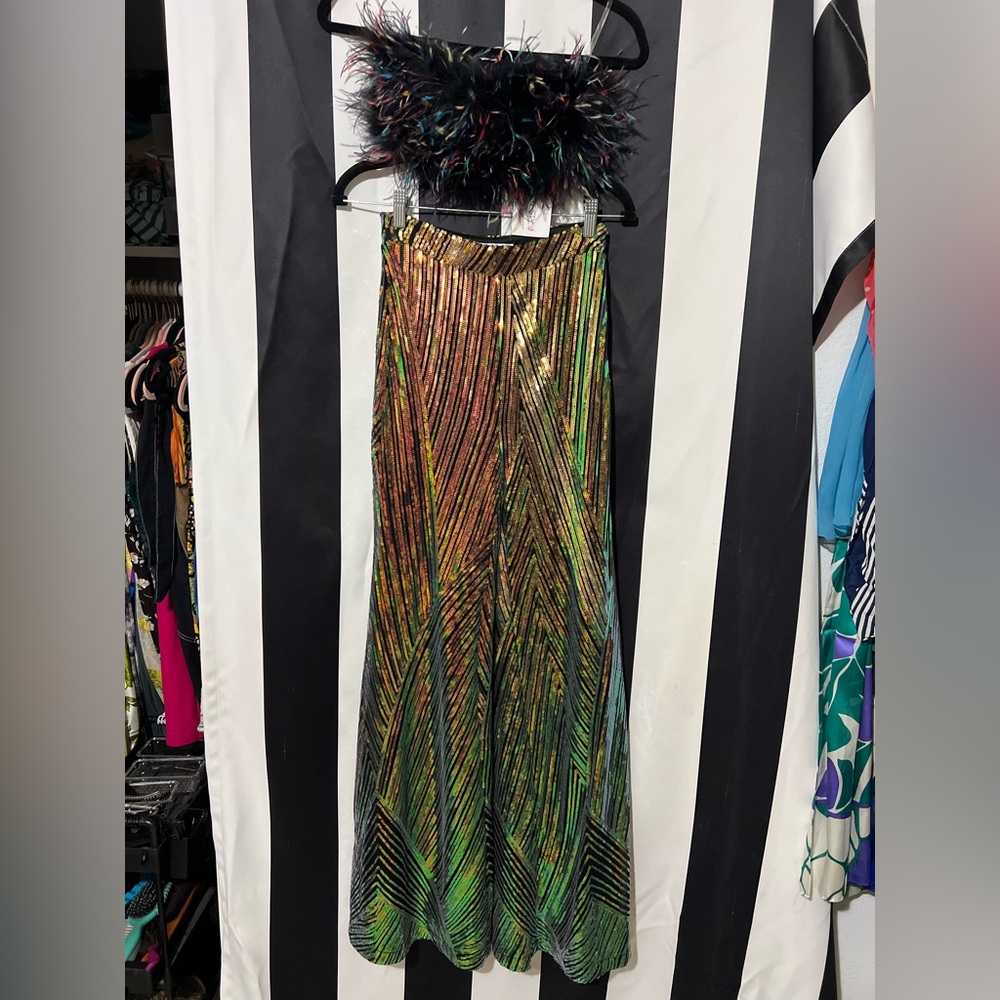 FAERIESTY Iridescent Sequin set - Green/Gold/Multicolor